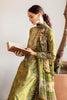 Green Printed Lawn Suit With Embroidered Design