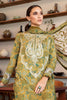 Green Printed Lawn Suit With Embroidered Design
