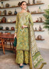 Green Printed Lawn Suit With Embroidered Design