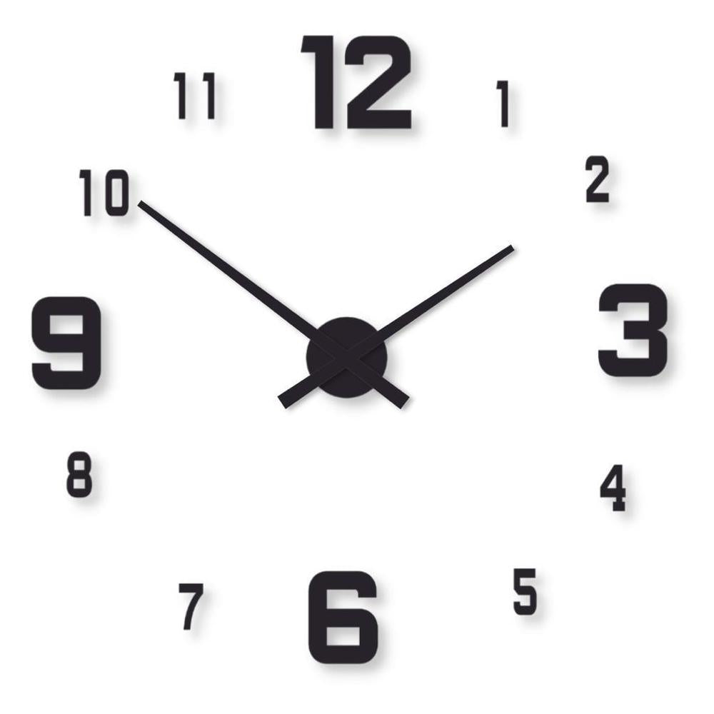 modern Black Wall Clock for Living Room Office