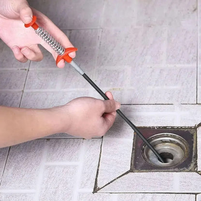Stainless Steel Sink Wire Drain Cleaner | 90cm Spring Cleaning Stick