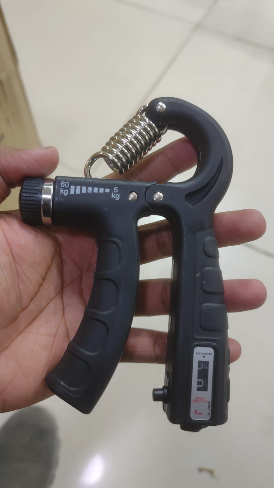 Adjustable Exerciser Hand Gripper With Counter Strengthener