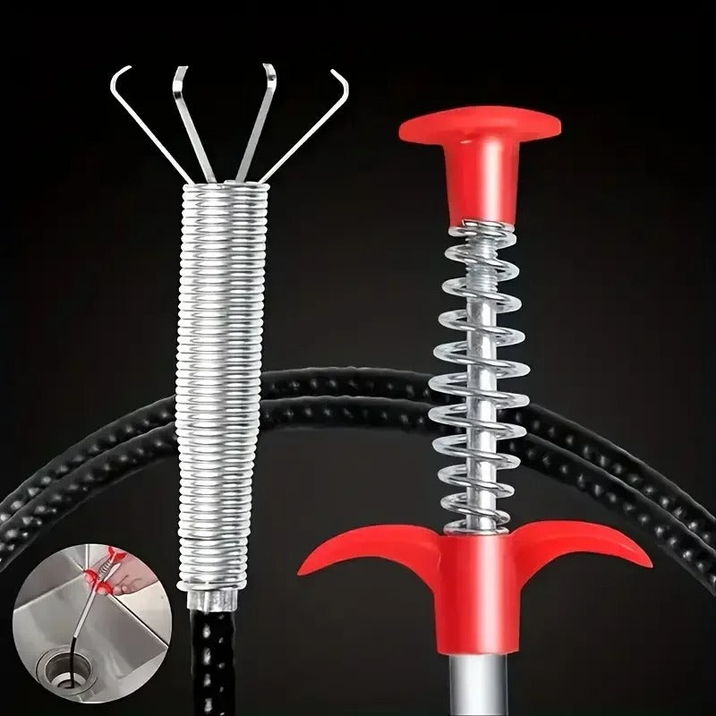 Stainless Steel Sink Wire Drain Cleaner | 90cm Spring Cleaning Stick