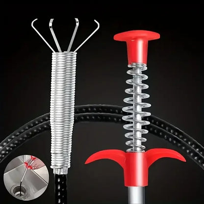Stainless Steel Sink Wire Drain Cleaner | 90cm Spring Cleaning Stick